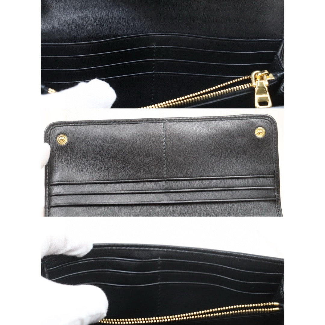 Excellent（Rank SA）｜MiuMiu Lamb Skin Long Style Wallet ｜24110709