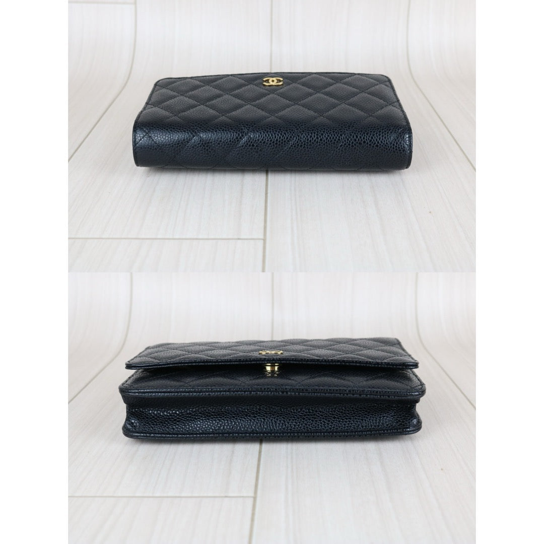 Very Good ( Rank A) ｜Full Set CHANEL Matrasse Chain Caviar Skin WOC19 Shoulder Bag Black Made In 2019～2020Year ｜S25090405