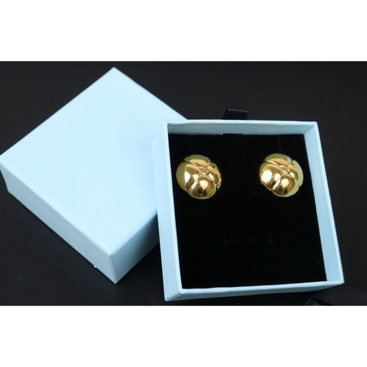 Very Good ( Rank A) ｜CHANEL Camellia Gold 24 Plated Earrings ｜S24112507