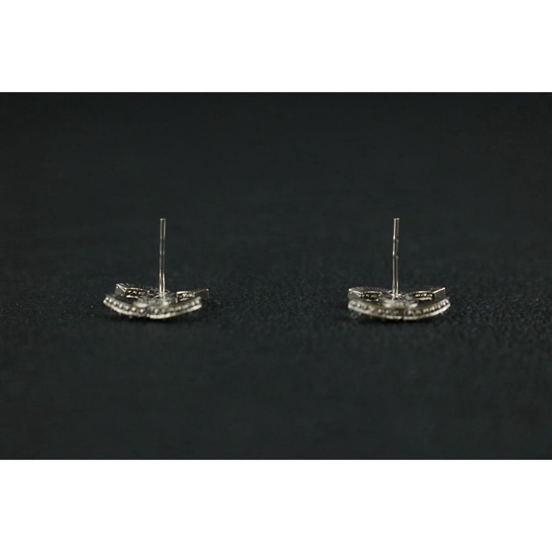 Include Authentic Detective Certificate of Authenticity｜Very Good ( Rank A) ｜CHANEL B15C COCO Mark Rhinestone Earrings Made In 2015Year｜S26051503