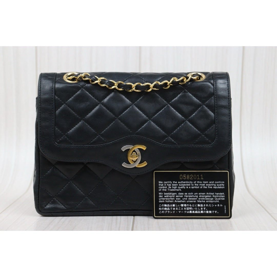 Good ( Rank AB) ｜ CHANEL Paris Limited Series Matrasse Classic Double Flap 22 Shoulder Bag Black Made In 1986-1988Year｜25122310
