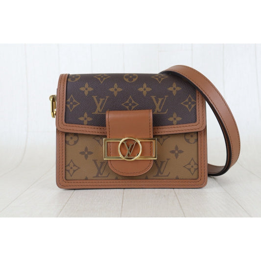 Include Entrupy Certificate of Authenticity｜Very Good ( Rank A) ｜LV Monogram Reverse Dauphine PM Shoulder Bag  IC Chips Model｜S26081702