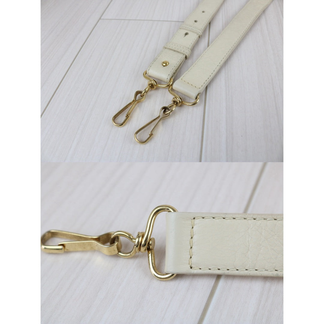 Include Entrupy Certificate of Authenticity｜Good ( Rank AB)｜Balenciaga Waxed Leather Gaint Classic City Mini Beige HandBag Shoulder Bag ｜S26060107