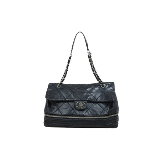 Good ( Rank AB)｜ CHANEL Calf Leather  Matrasse Chain Shoulder Bag Black Made In 2006- 2008Year｜Y25110424
