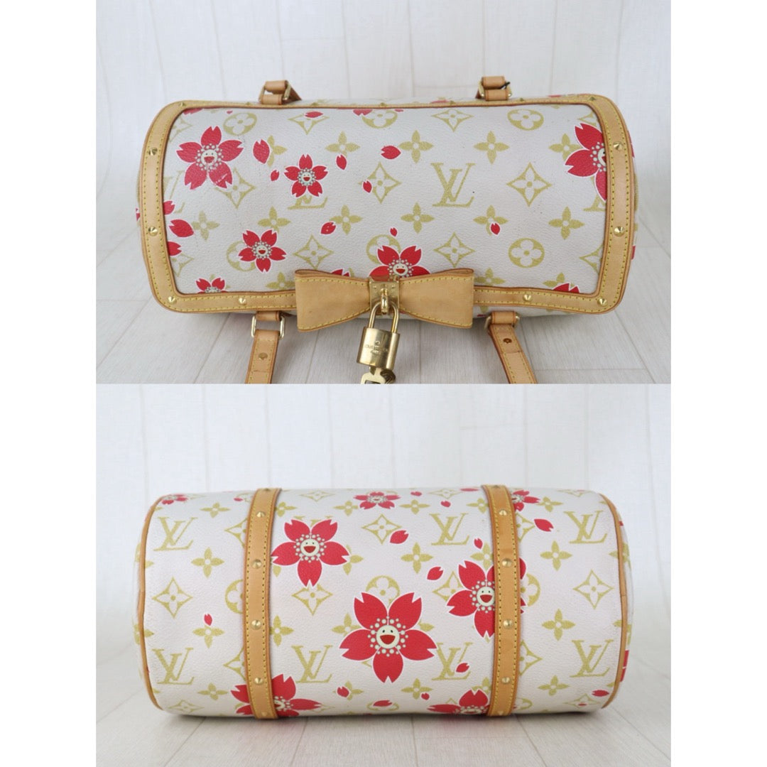 Include Entrupy Certificate of Authenticity｜Good ( Rank AB)｜Louis Vuitton Takashi Murakam Monogram Cherry Blossom Papillon Hand Bag｜Z26091507
