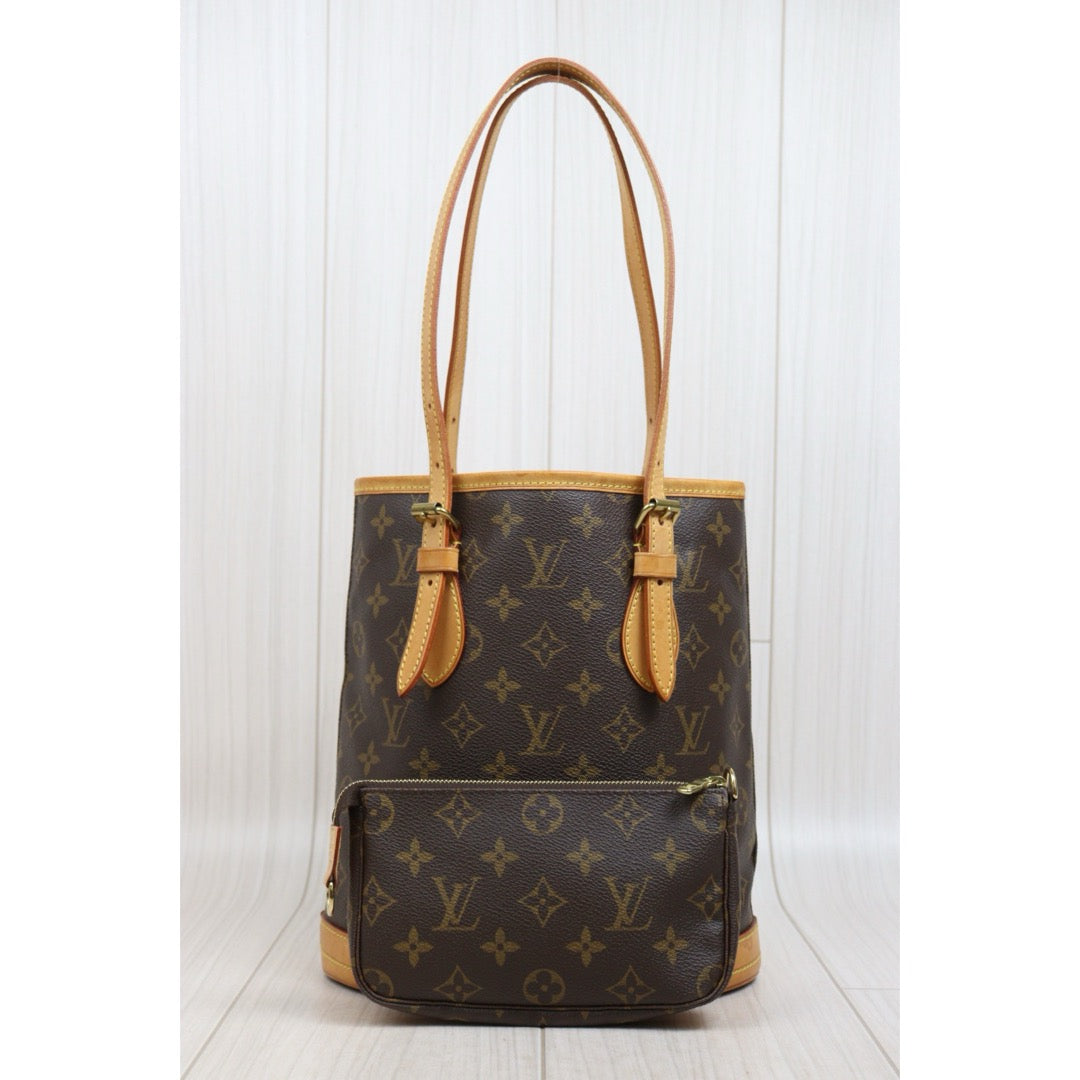 Include Entrupy Certificate of Authenticity｜Good ( Rank AB)｜ Louis Vuitton Monogram  Petit Bucket PM Tote Bag  ｜26042304