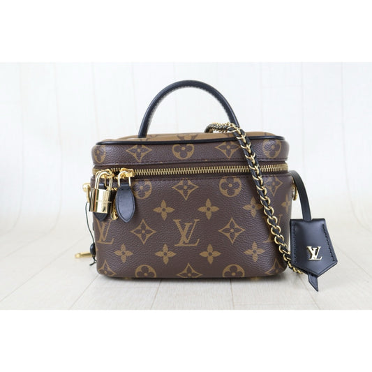 Include Entrupy Certificate of Authenticity｜Very Good ( Rank A) ｜Louis Vuitton Monogram Vanity PM Chain Bag IC Chips Model｜Z26101208