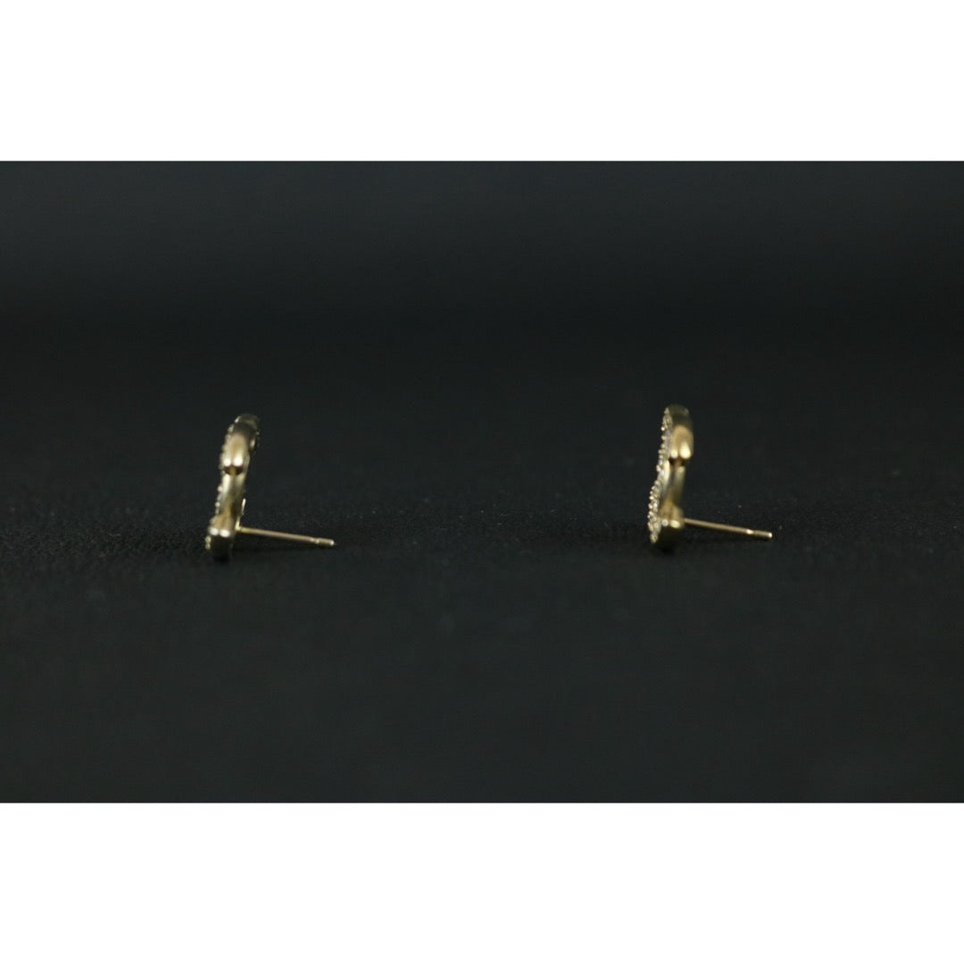 Include Authentic Detective Certificate of Authenticity｜Very Good ( Rank A) ｜CHANEL A14K COCO Mark Rhinestone Earrings Made In 2014Year｜S26040810