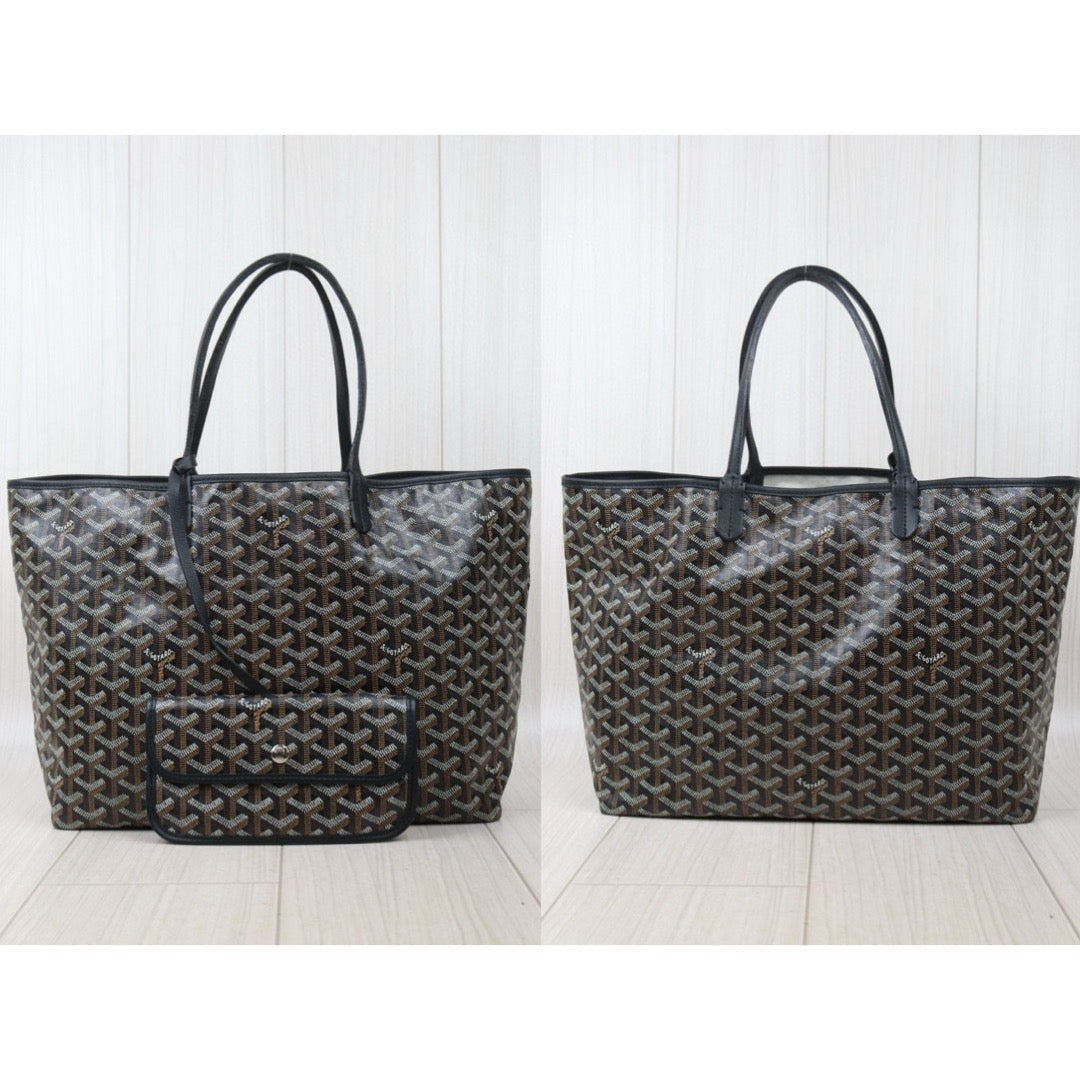 Good ( Rank AB) ｜ Goyard Saint-Louis PM Tote Bag Black｜V24110748