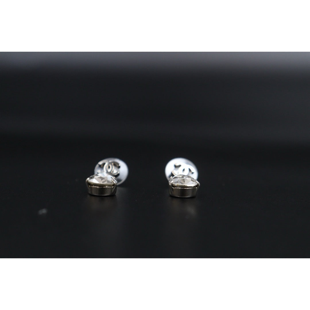 Very Good ( Rank A) ｜CHANEL  COCO Mark Rhinestone Earrings ｜V25073109