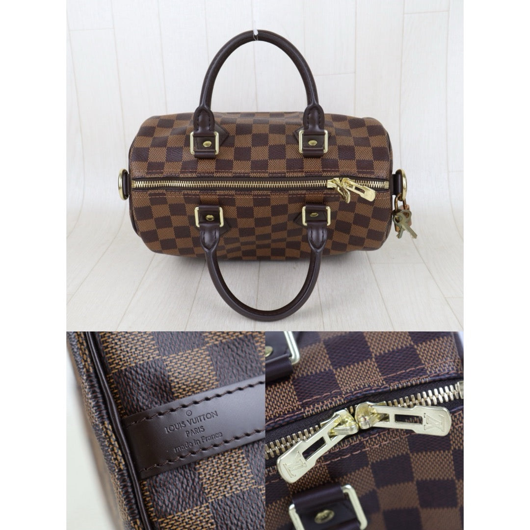 Include Entrupy Certificate of Authenticity｜Very Good ( Rank A) ｜ Louis Vuitton Damier Speedy 25 Hand Bag With Shoulder Strap｜S26072540