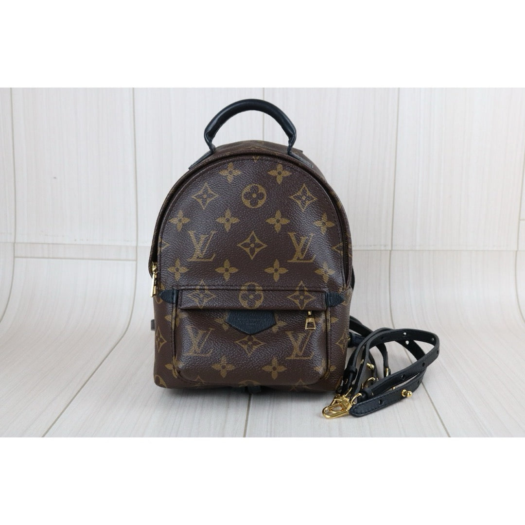 Include Entrupy Certificate of Authenticity｜Very Good ( Rank A)｜  Louis Vuitton Monogram Coated Canvas Mini Palm Springs Backpack ｜S26080601