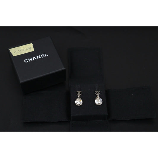 Very Good ( Rank A) ｜CHANEL  COCO Mark Rhinestone Earrings ｜V25073109