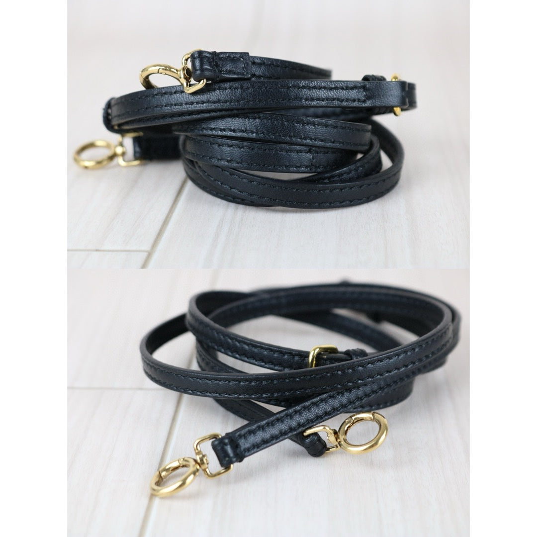 Excellent（Rank SA）｜ FENDI Lamb Skin Micro Mini Peeapoo Handbag With Shoulder Bag Black｜S25041803