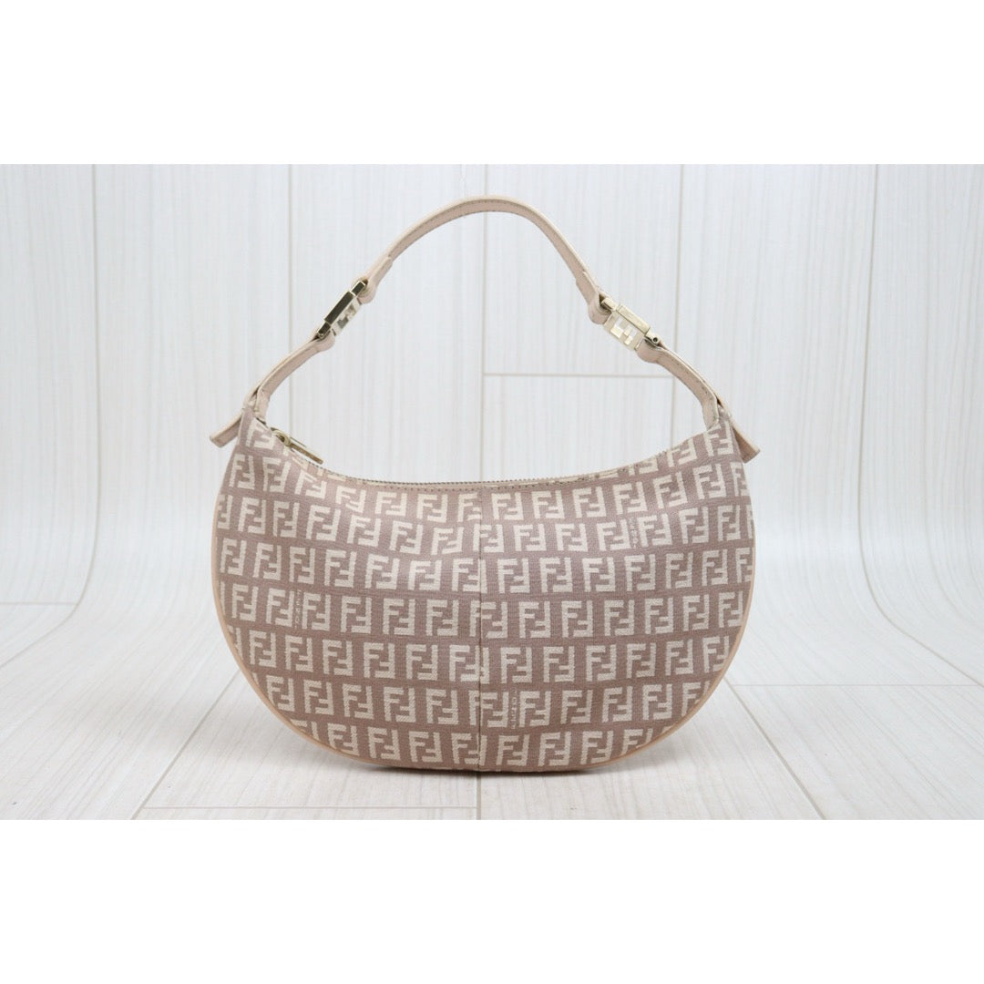 Include Entrupy Certificate of Authenticity｜Very Good ( Rank A)｜ FENDI Zucca Mamma Shoulder Bag Pink｜26040203