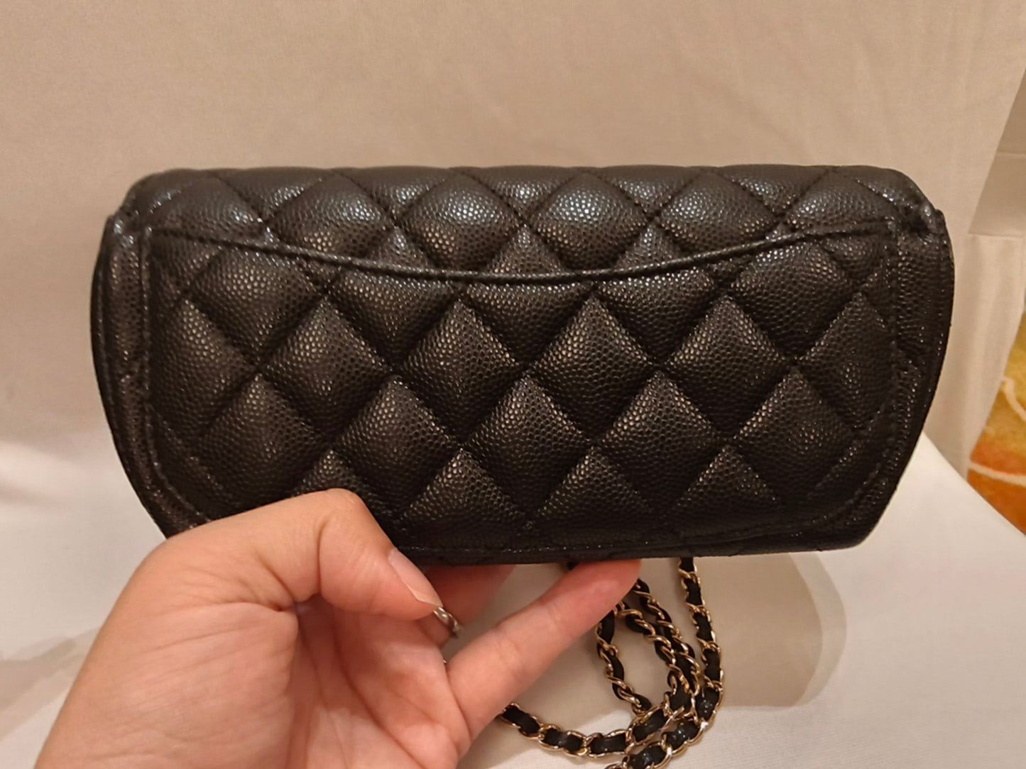 Include Entrupy Certificate of Authenticity｜Very Good ( Rank A)｜ CHANEL Caviar Skin  Calf Leather Black Shouldrr Bag