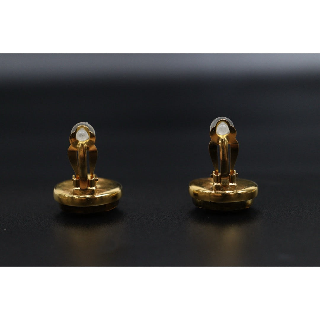 Include Authentic Detective Certificate of Authenticity｜Very Good ( Rank A) ｜CHANEL 99A COCO Mark Amber Vintage Earrings Made In 1999Year｜Y26040606