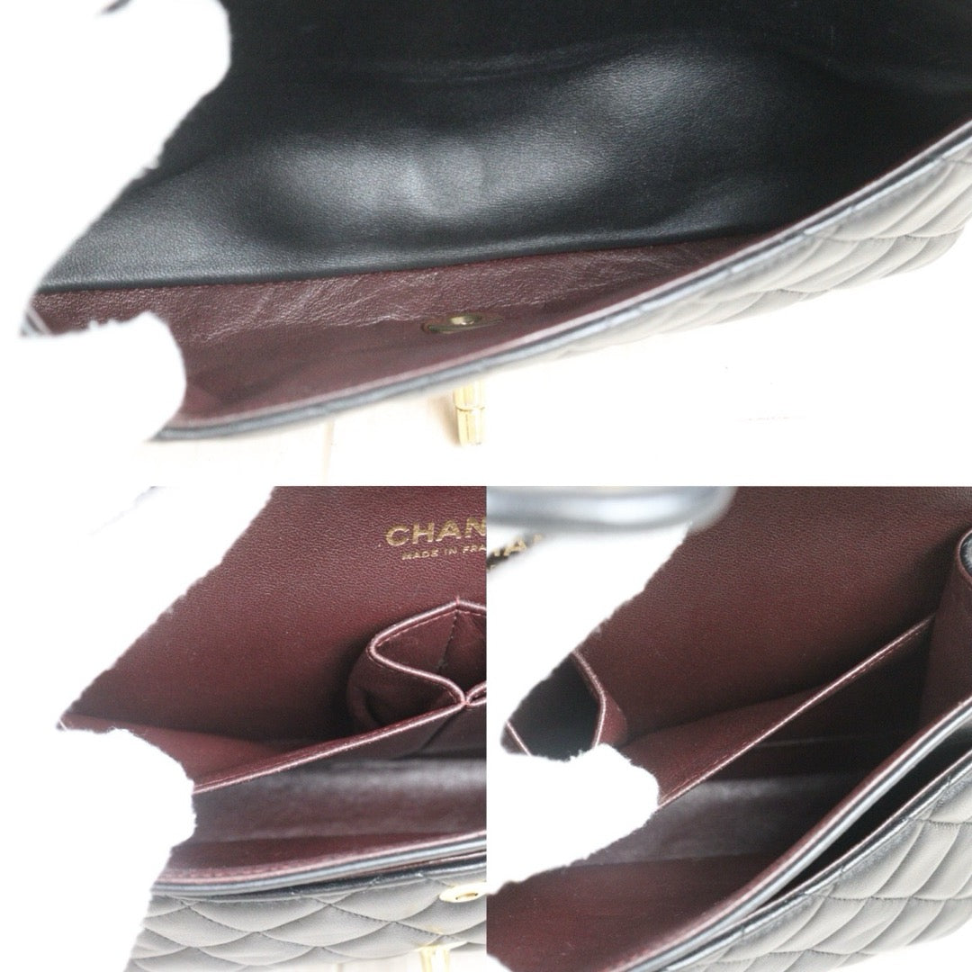 Very Good ( Rank A)｜ CHANEL Lamb Skin Matrasse Double Flap 25 Shoulder Bag  Black Made In 2021Year｜S25062503