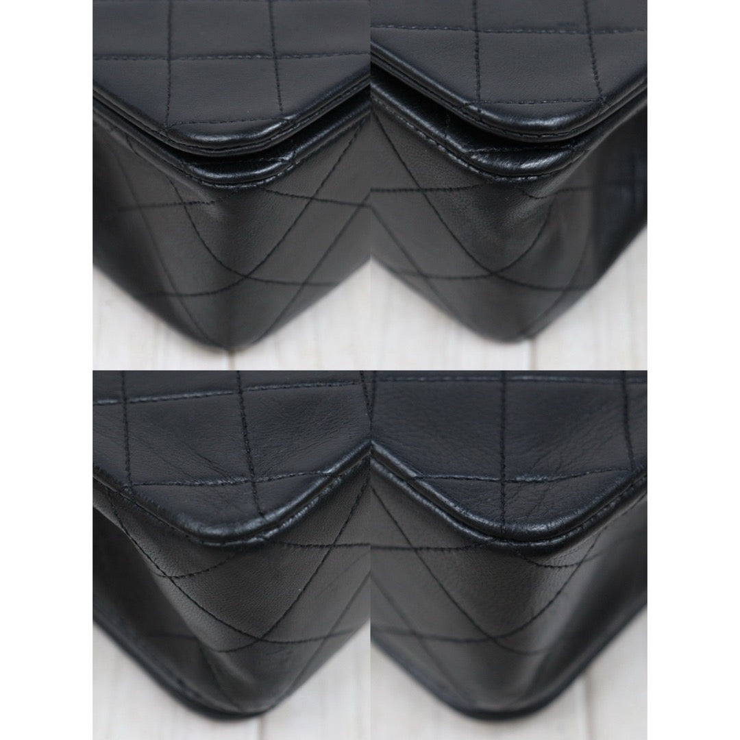 Good ( Rank AB)｜ CHANEL Lamb Skin Matrasse Chain Single Flap Shoulder Bag Black Made in 1989-1991Year｜S26030907