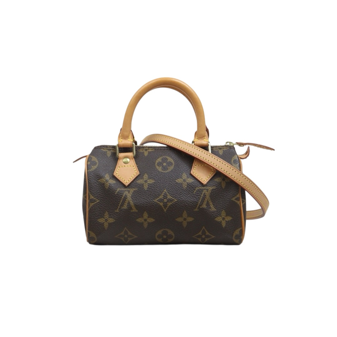 Include Entrupy Certificate of Authenticity｜Very Good ( Rank A)｜ Louis Vuitton Monogram Mini Speedy Hand Bag With Shoulder Strap｜26080619