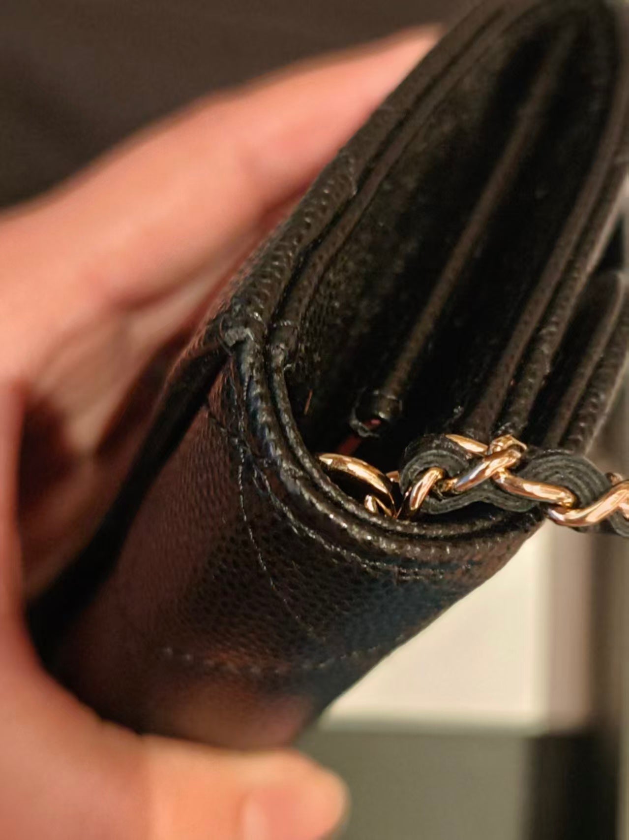 Include Entrupy Certificate of Authenticity｜CHANEL Caviar Skin Chain Shoulder Bag Black