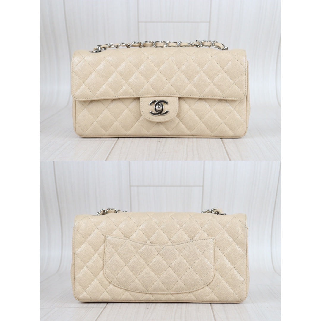 Rank A ｜ CHANEL Matrasse East West Classic Chain Shoulder Bag Beige｜23080303