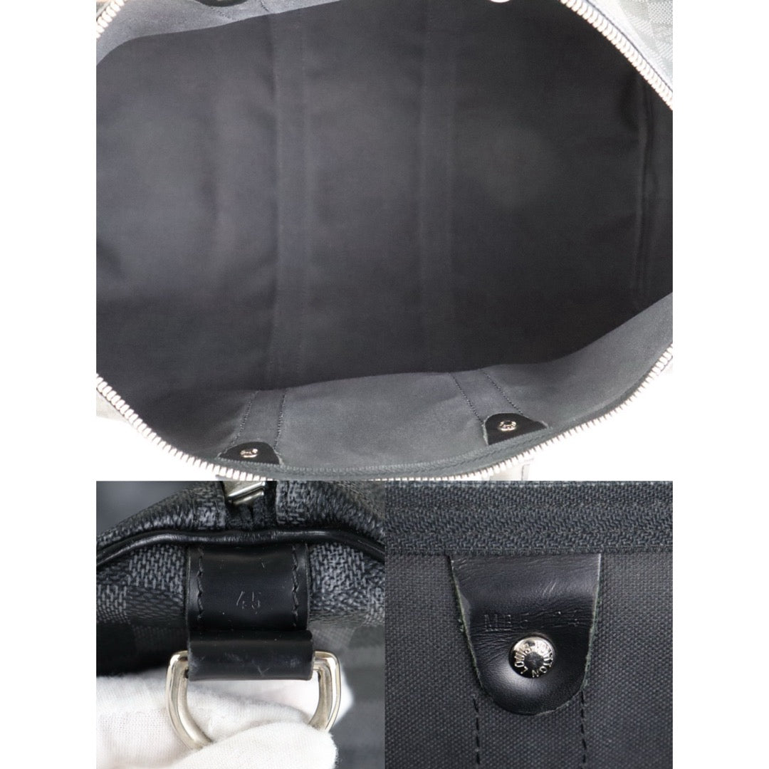 Include Entrupy Certificate of Authenticity｜Good ( Rank AB)｜ Louis Vuitton Damier Keepall 45 Hand Bag With Shoulder Strap｜S26090732