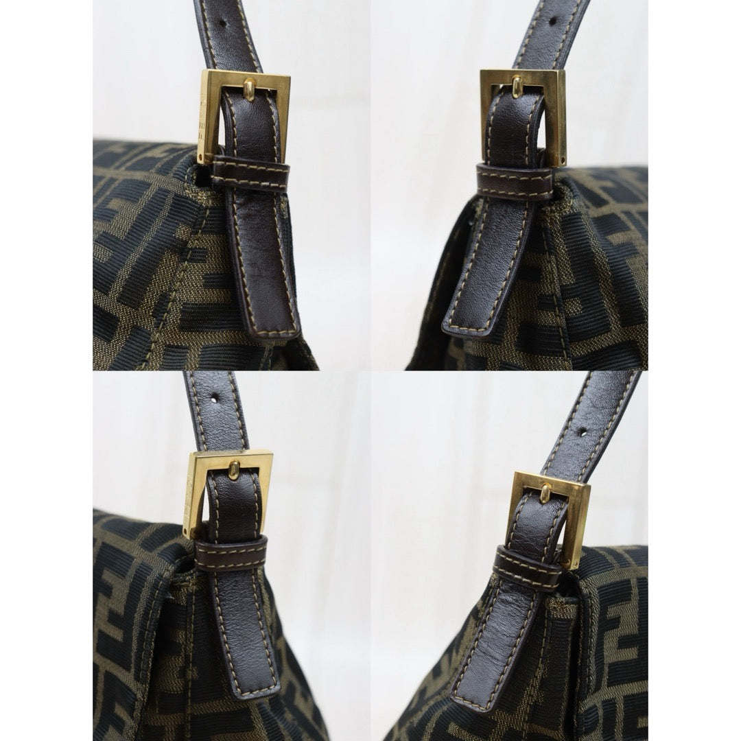 Good ( Rank AB) ｜ FENDI Zucca Mamma Baguette Shoulder Bag Gold Hardware｜S25042121