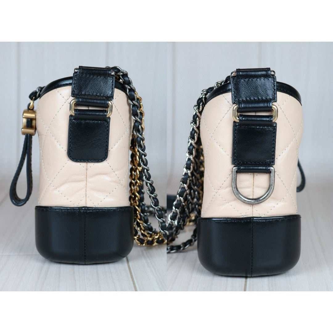 Very Good ( Rank A)｜CHANEL Gabrielle Aged Calfskin Small Hobo Bag Shoulder Bag Made in 2018-2019 Year｜S24080802