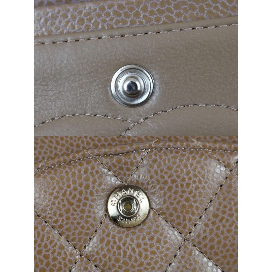 Include Entrupy Certificate of Authenticity｜Very Good ( Rank A)｜CHANEL Caviar Skin Matrasse Chain Double Flap 25 Shoulder Bag Brown Made In 2010~2011Year  ｜S26030802