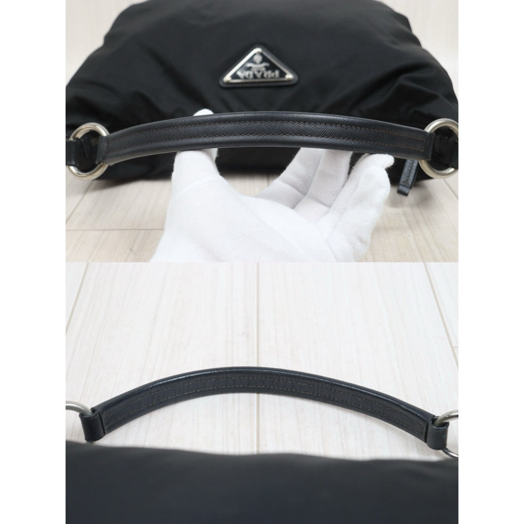 Include Entrupy Certificate of Authenticity｜Good ( Rank AB) ｜Prada  Nylon Black Large Hobo   ｜26070311