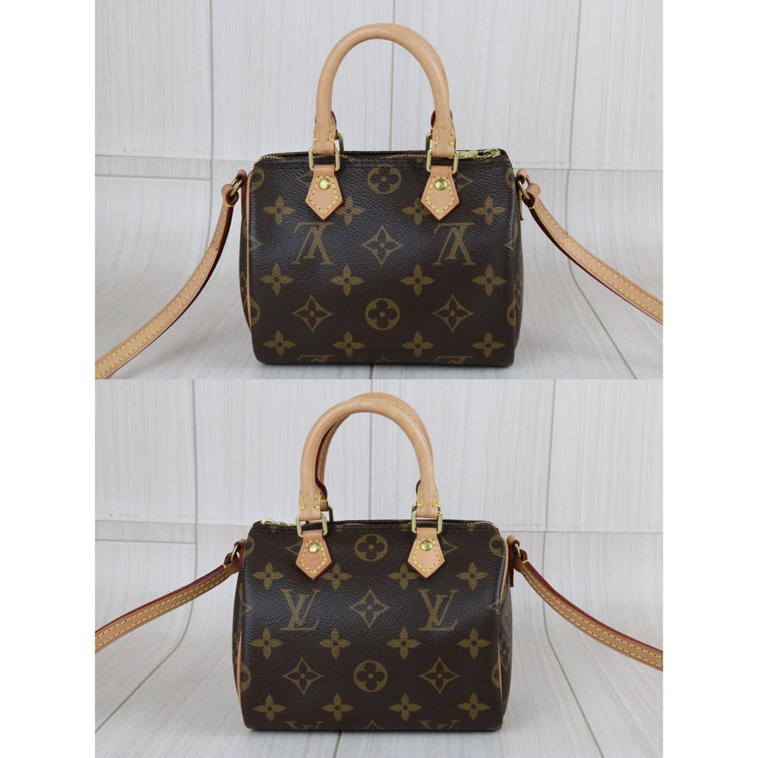 Include Entrupy Certificate of Authenticity｜Very Good ( Rank A)｜Louis Vuitton Monogram Nano Speedy  Shoulder Bag｜X26040818