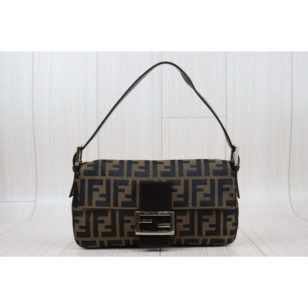 Rank A｜ FENDI Zucca Mamma Baguette Shoulder Bag ｜23122403