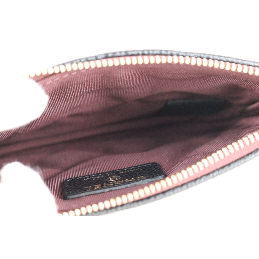 Excellent（Rank SA）｜CHANEL Caviar Skin Calf Leather Card Holder Black ｜X25082804