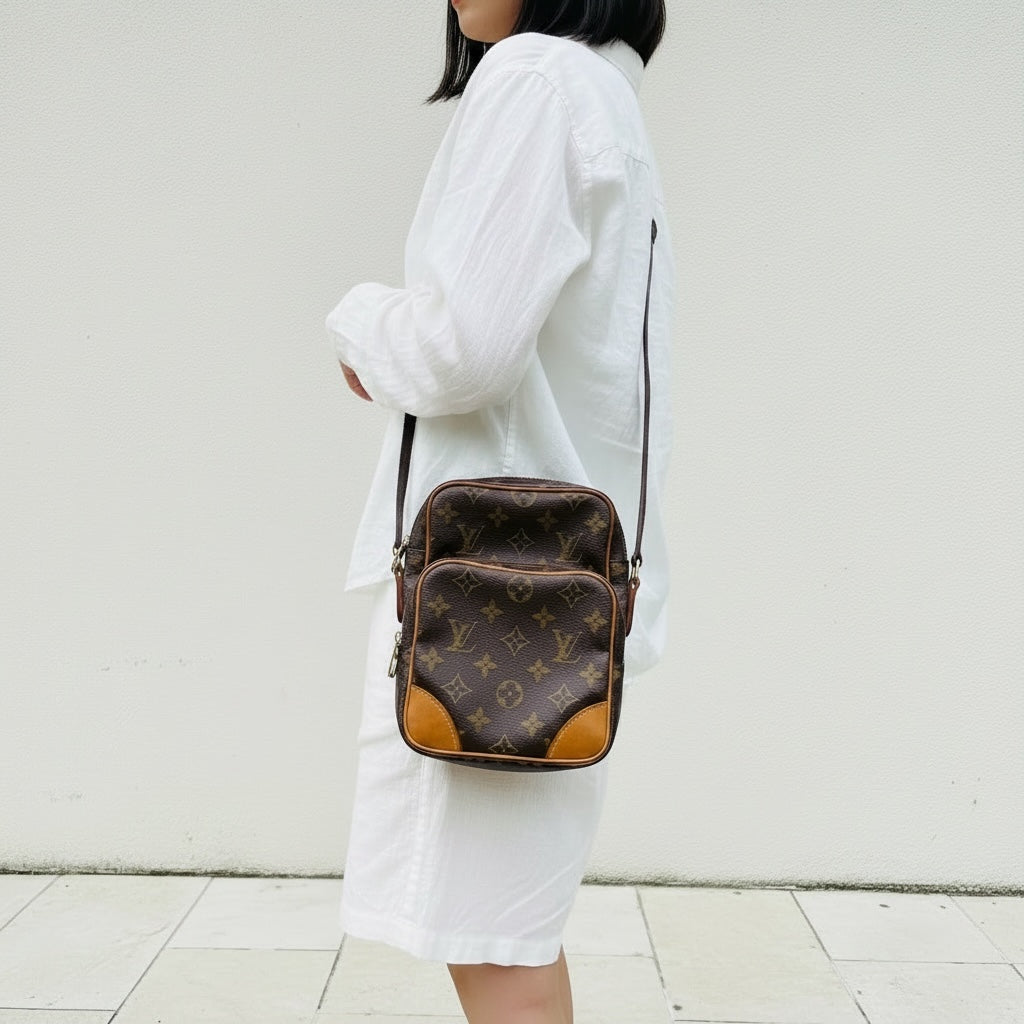 Include Entrupy Certificate of Authenticity｜Good ( Rank AB)｜ Louis Vuitton Monogram Amazon Shoulder Bag｜26042809