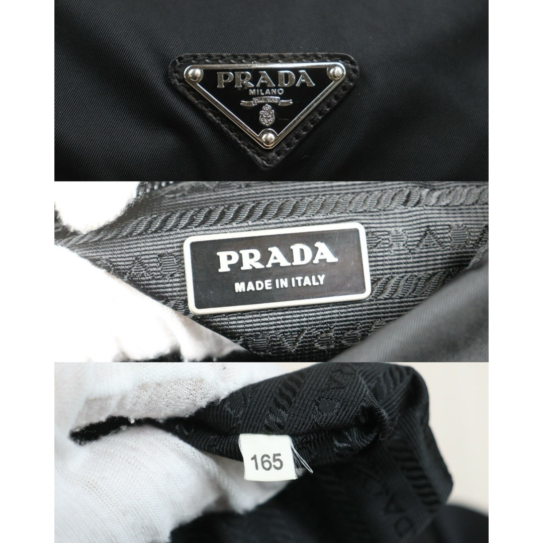 Include Entrupy Certificate of Authenticity｜Very Good ( Rank A)｜Prada  Nylon Black Shoulder Bag  Silver Hardware｜26062911