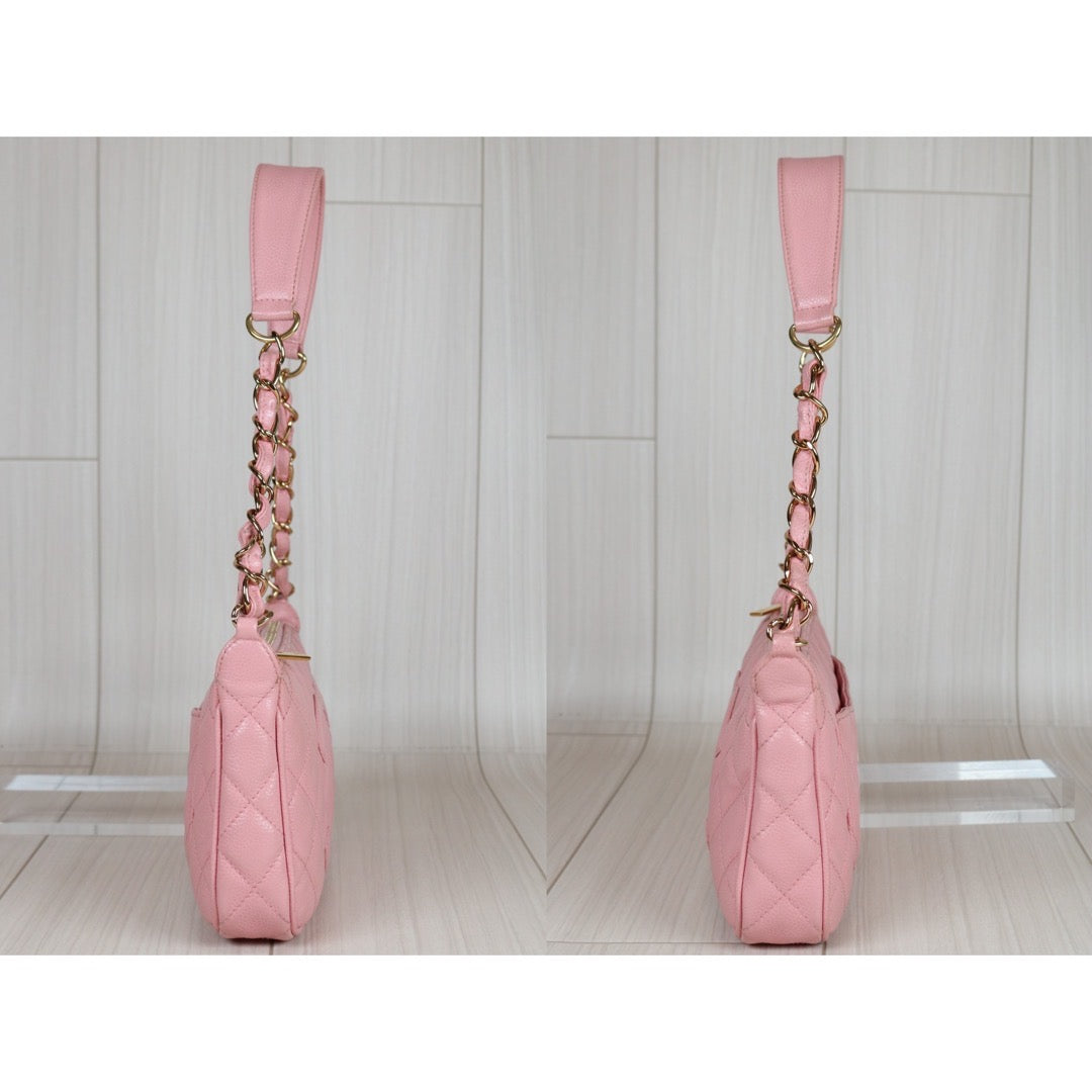 Good ( Rank AB)｜ CHANEL Caviar Leather Shoulder Bag Pink Made In 2004-2005Year  ｜S24073104