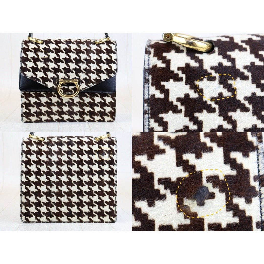 Good ( Rank AB) ｜CELINE Staggered Pattern Harako × Calf Leather Hand Bag｜H24100205