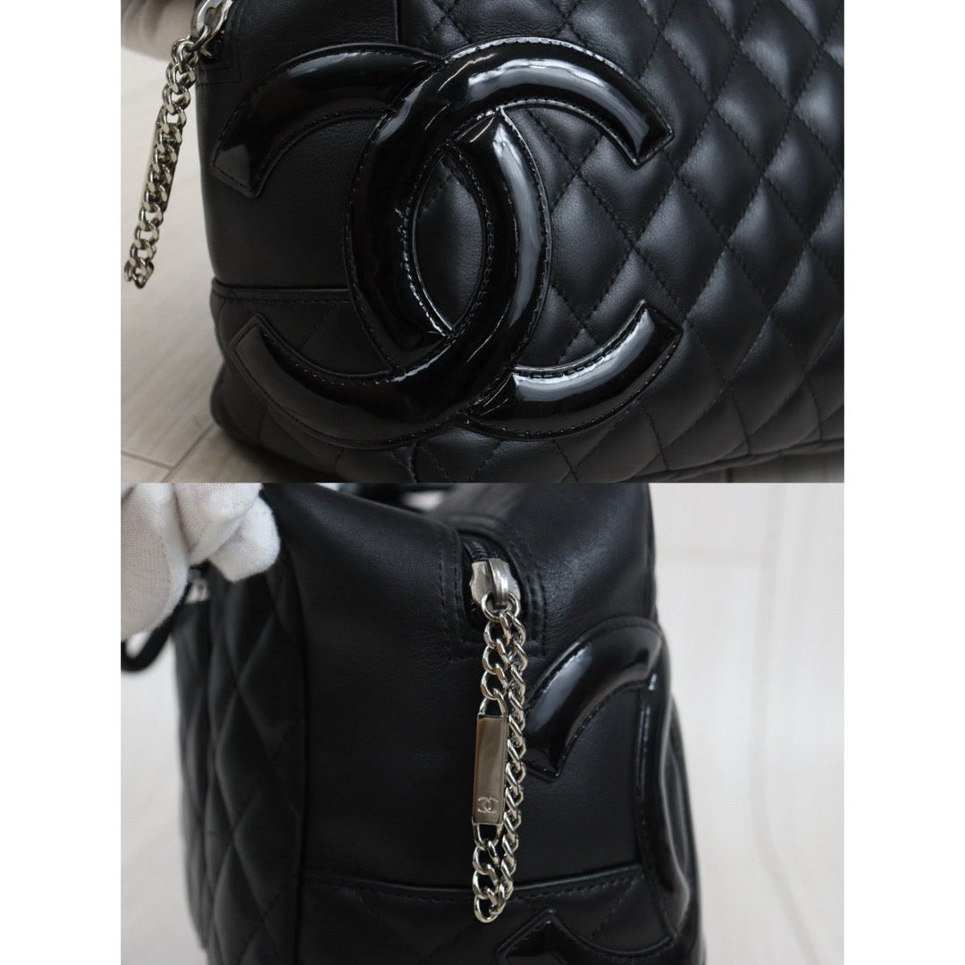 Very Good ( Rank A)｜ CHANEL Cambon Line Bowling Bag Black Made In 2006～2008 Year｜25100705