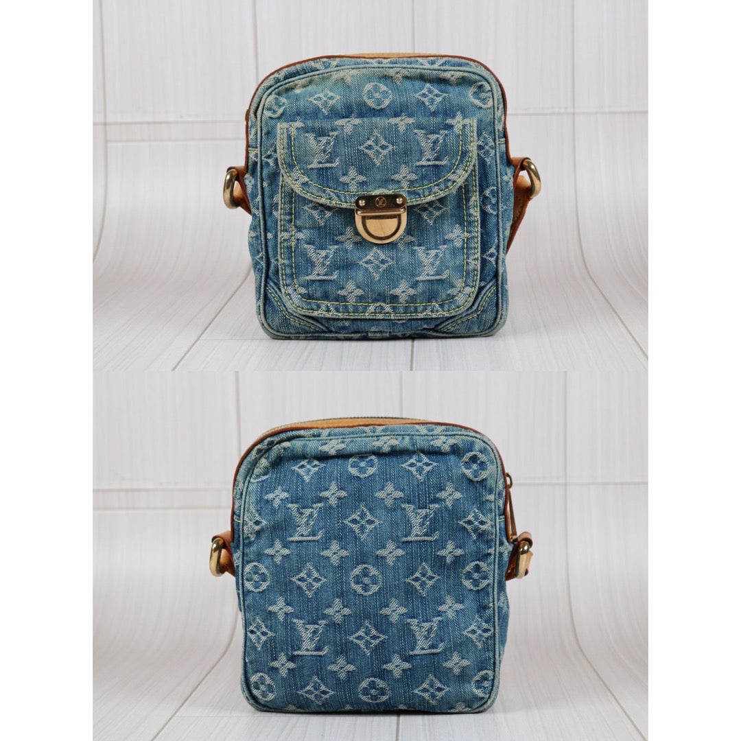 Rank AB ｜LV Monogram Denim Blue Camera Bag Shoulder Bag｜S24050704