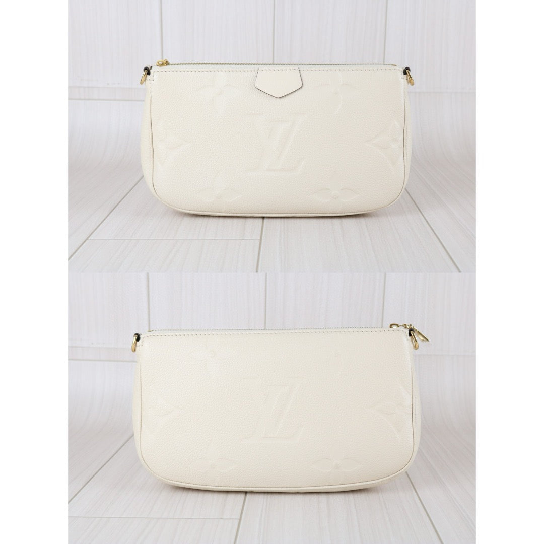 Excellent（Rank SA）｜ LV Monogram Multiti Pochette Accessoire Empreinte Leather Gream IC Chips Model ｜J25042402