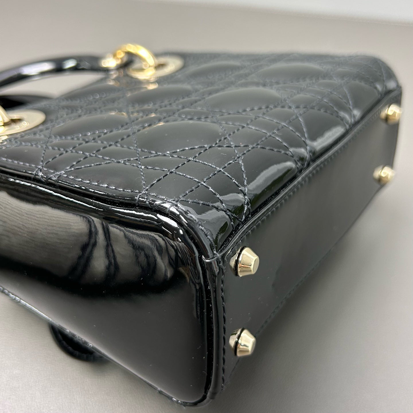 Dior Mini Lady Dior 2WAY Shoulder Bag Handbag Black