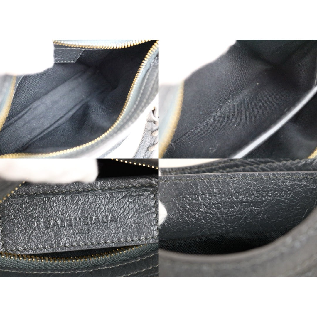 Good ( Rank AB)｜Balenciaga nano classic city Shoulder Bag Grey Golden Hardware｜S25070702