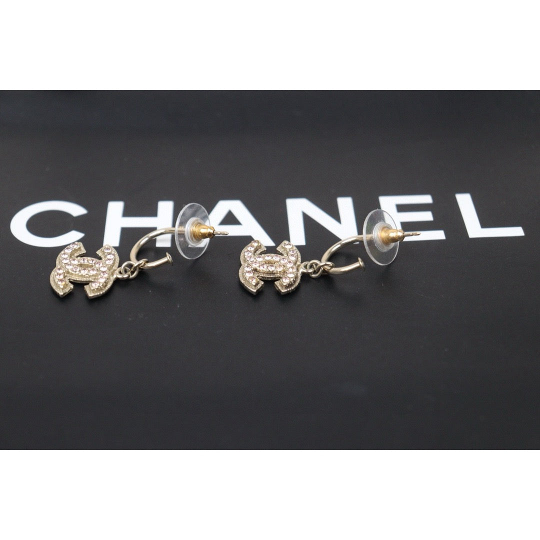 Very Good ( Rank A) ｜CHANEL COCO Mark Pink Diamond Earrings  ｜S24102412