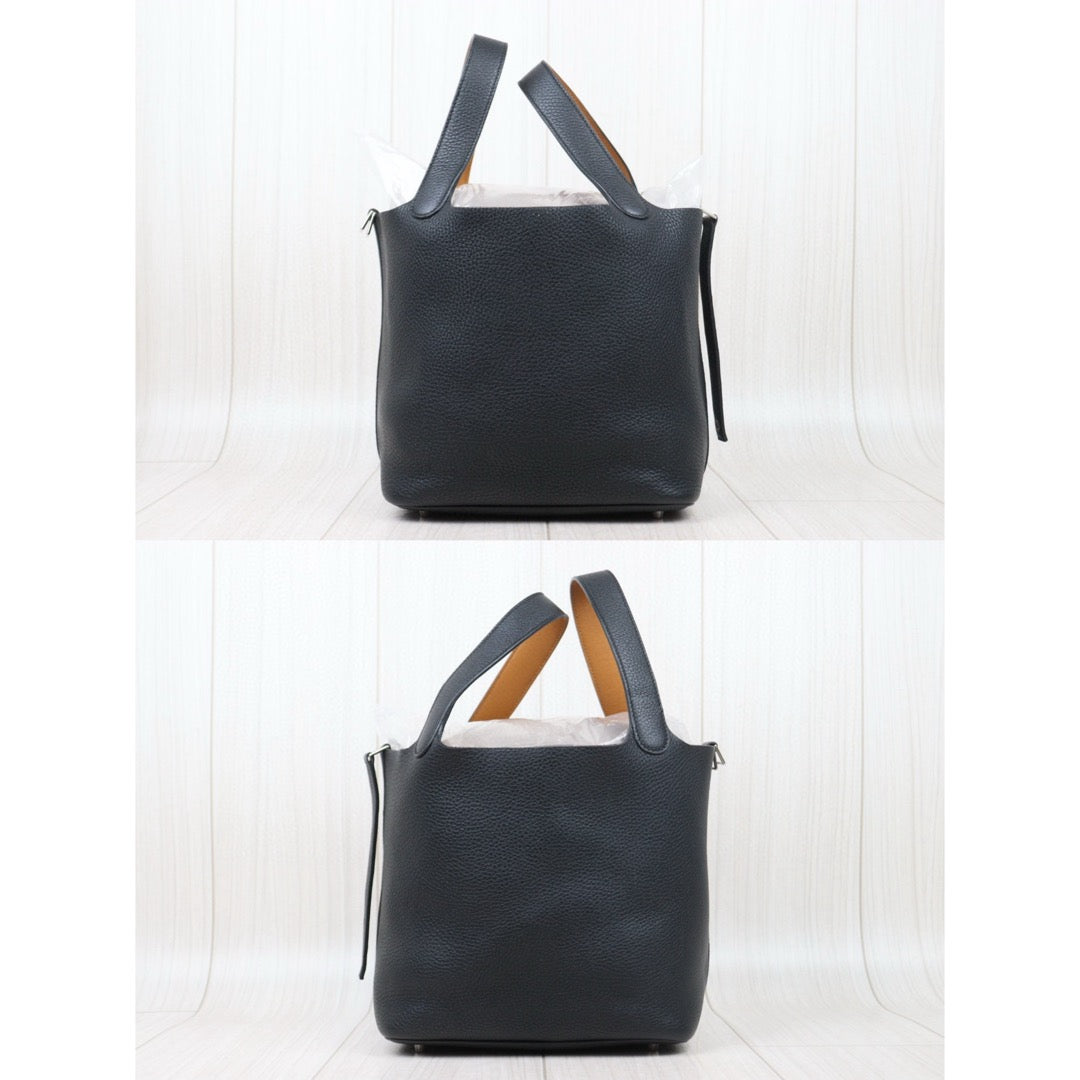 Very Good ( Rank A)｜ Hermes Picotin Lock 22 TC Leather HandBag A Stamp Black｜W24100604