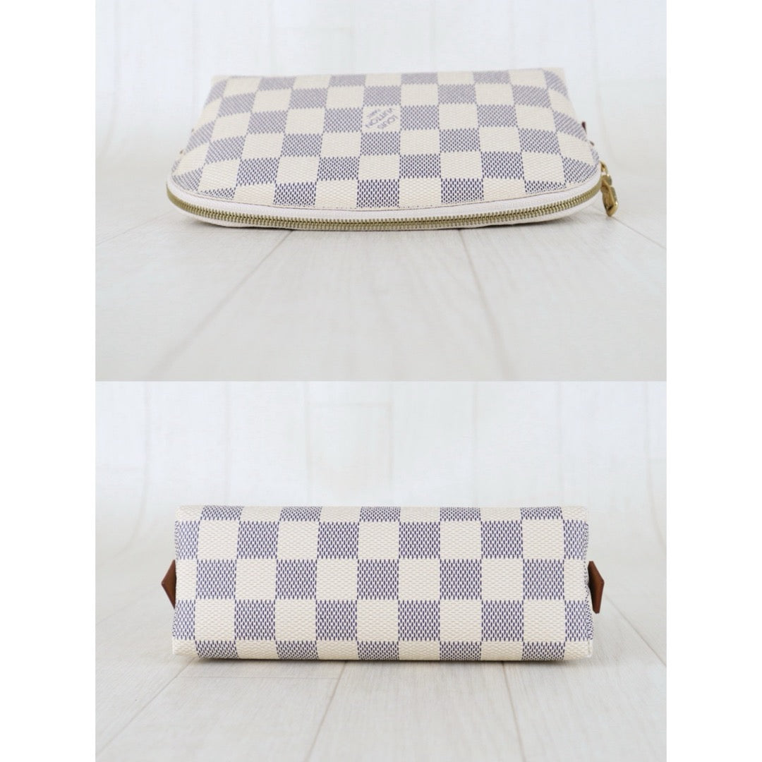 Include Entrupy Certificate of Authenticity｜Very Good ( Rank A)｜Louis Vuitton Azul Toilret Pouch ｜S26083018