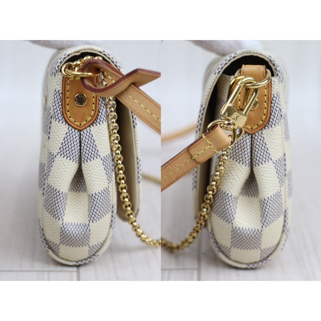 Rank A ｜ Louis Vuitton Damier Azur Favorite PM Shoulder Bag｜J24022740