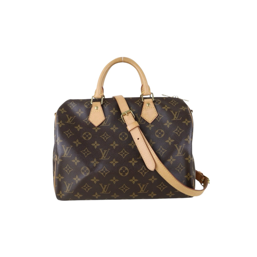 Include Entrupy Certificate of Authenticity｜Good ( Rank AB) ｜ Louis Vuitton Monogram Speedy 30 Hand Bag With Shoulder Strap｜S26072543