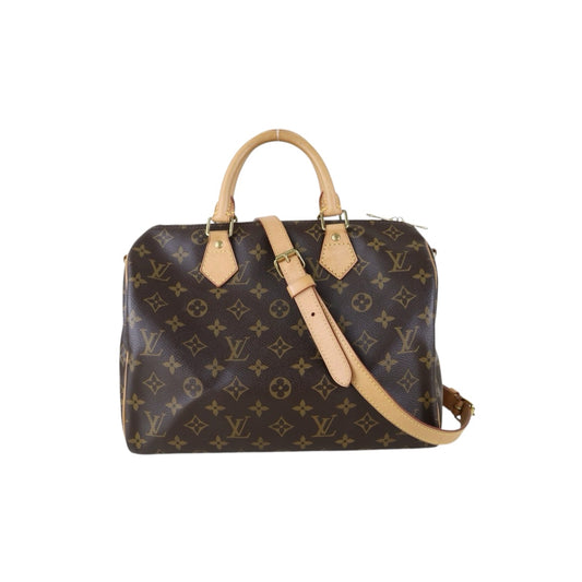 Include Entrupy Certificate of Authenticity｜Good ( Rank AB) ｜ Louis Vuitton Monogram Speedy 30 Hand Bag With Shoulder Strap｜S26072543