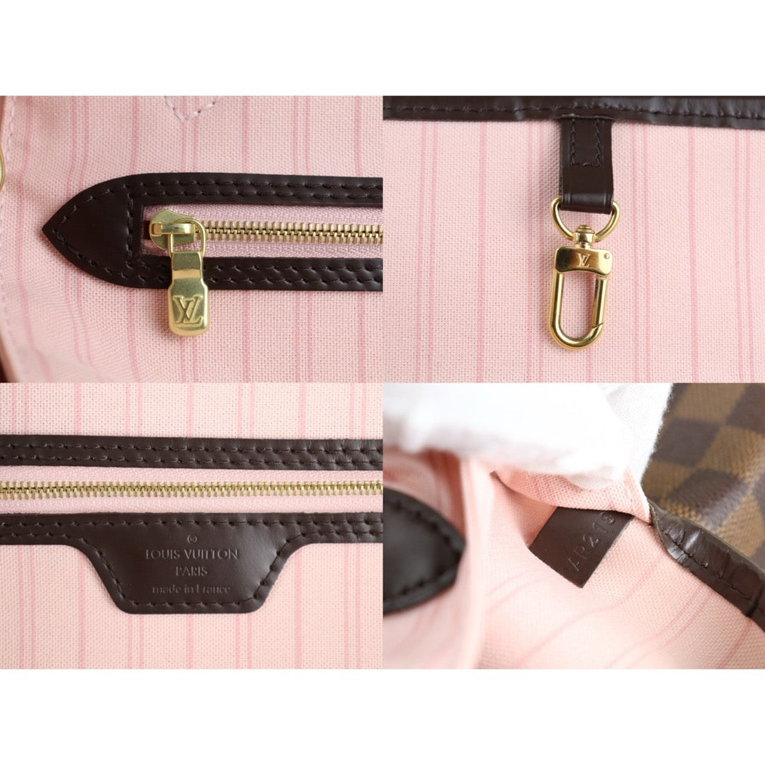 Include Entrupy Certificate of Authenticity｜Good ( Rank AB)｜ Louis Vuitton Damier Neverfull MM With Pouch｜S26010401